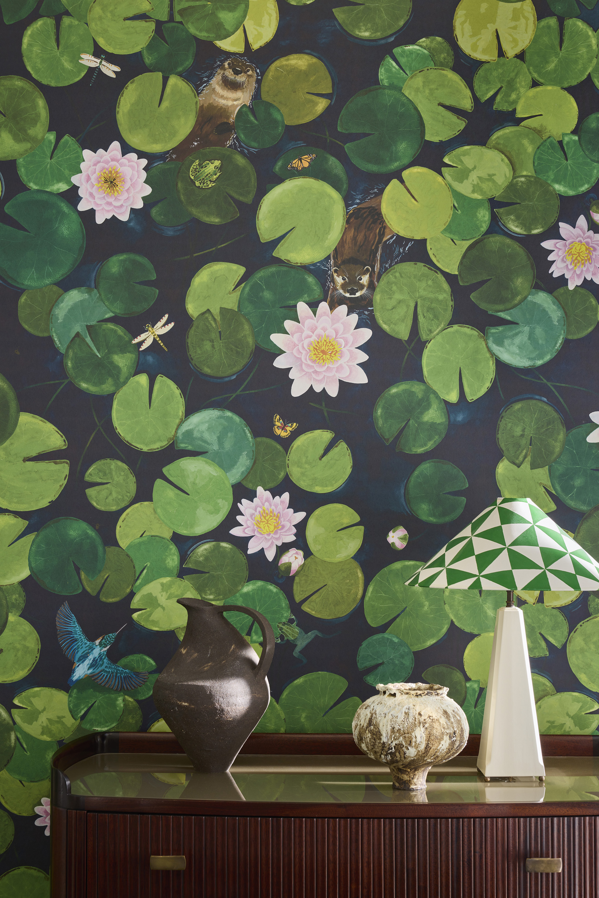 Carta da parati Lily Pads con ninfee